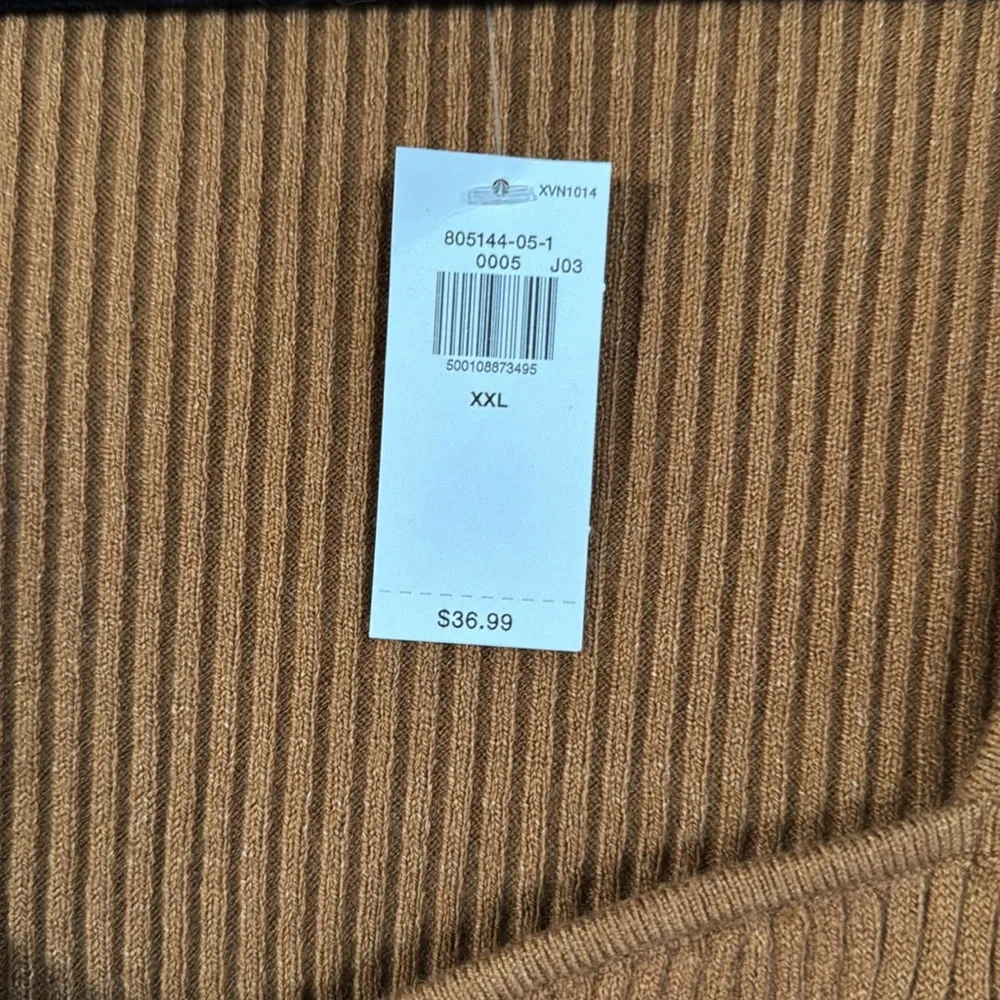 NWT‼️Old Navy long sleeve ribbed brown sweetheart neckline XXL - Picture 4 of 6